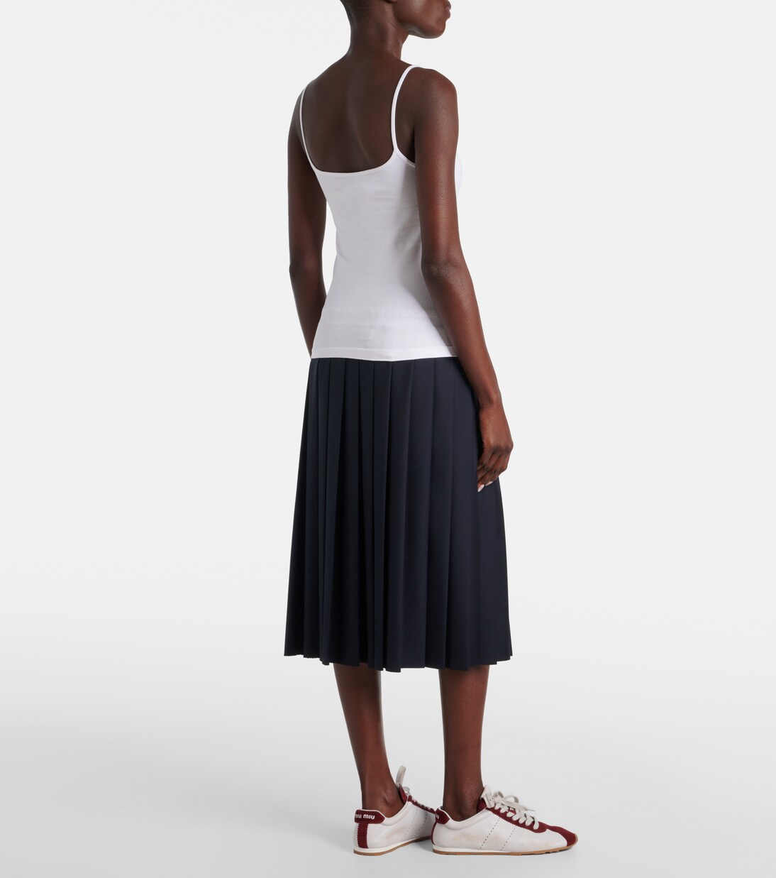 Tank top in jersey di misto cotone | Miu Miu