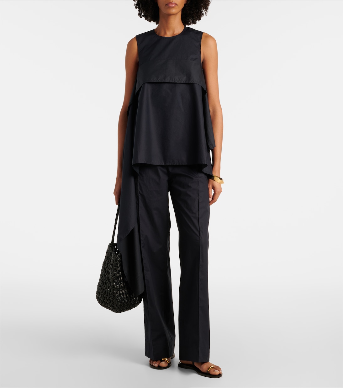 Pantaloni regular in cotone a vita alta | Plan C