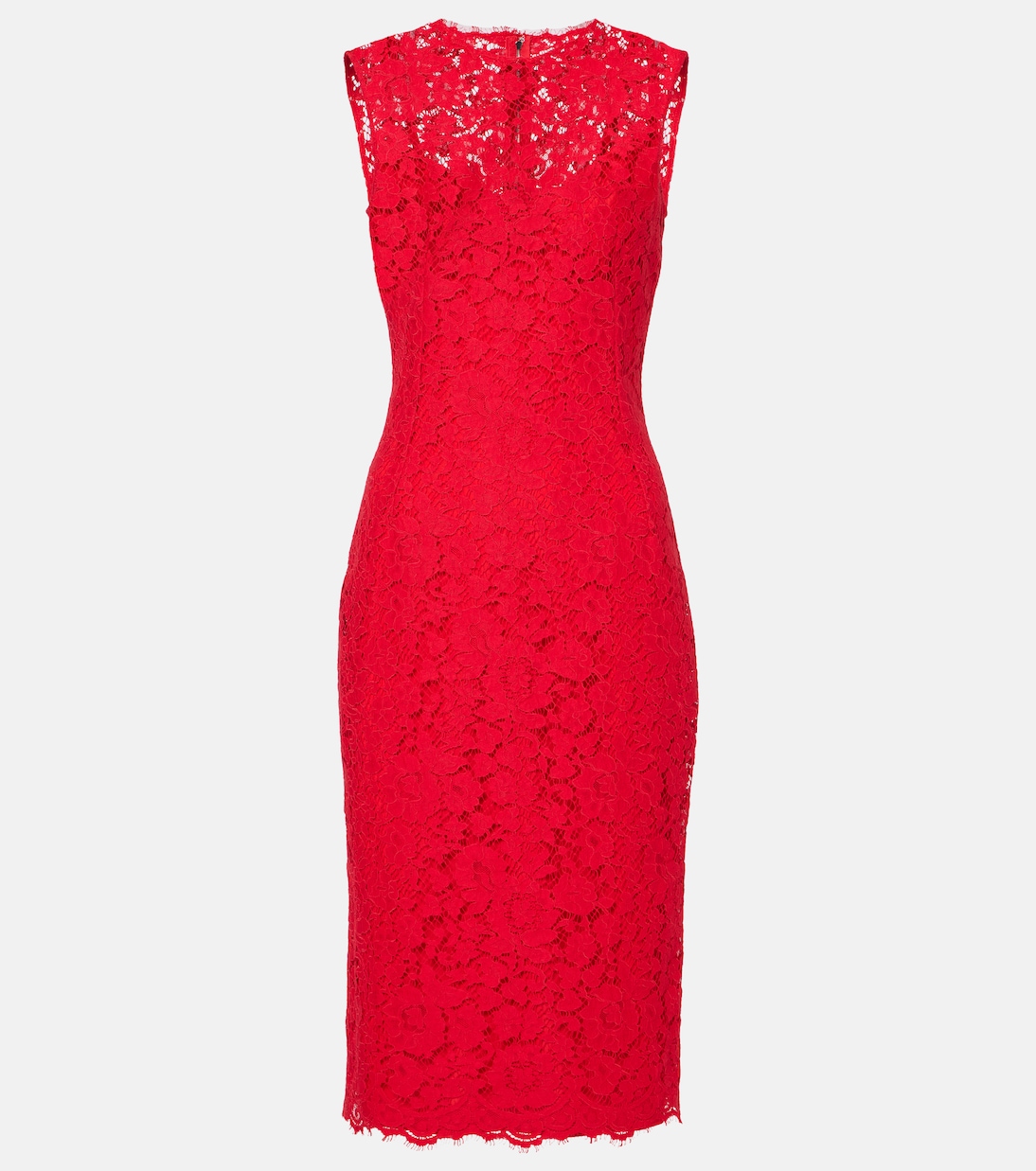 Vestido midi en mezcla de algodón | Dolce&Gabbana