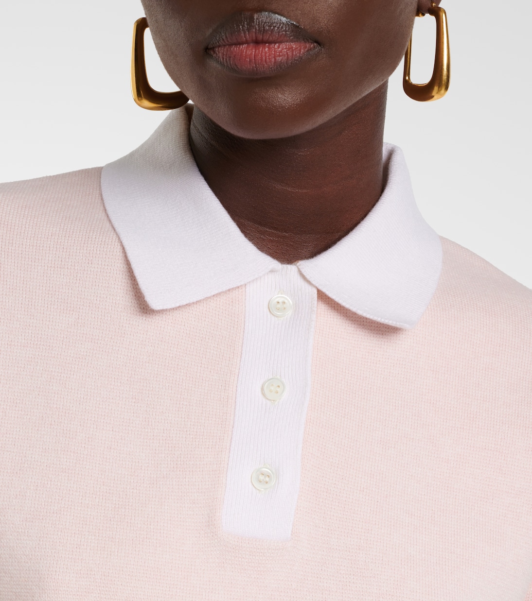 Polo de cachemir y algodón cropped | JW Anderson
