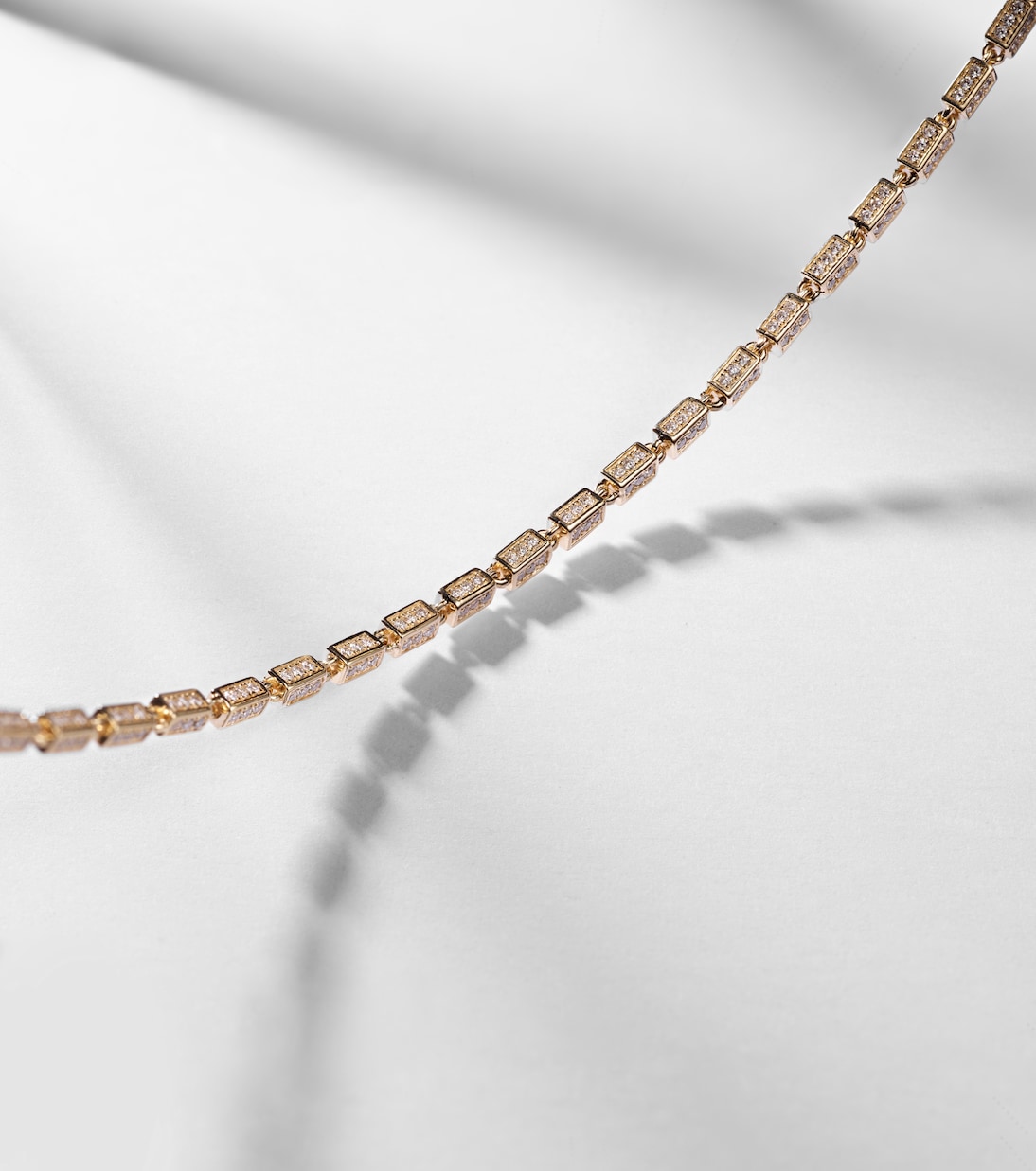 Braccialetto Mini Block-Chain in Oro 18kt con Diamanti di SUZANNE KALAN