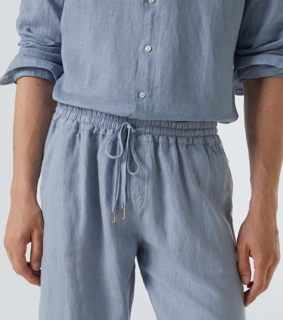 Linen straight pants | Thom Sweeney