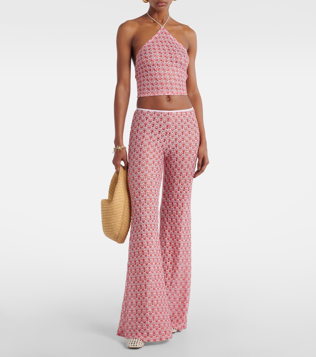 Lamé lace flared pants | Missoni