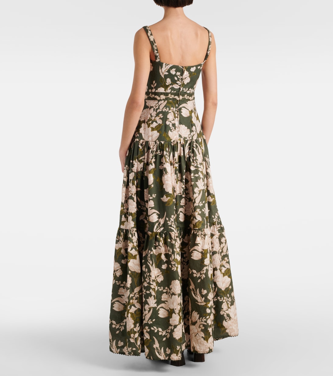 Bedrucktes Maxikleid Lima aus Leinen | Agua by Agua Bendita