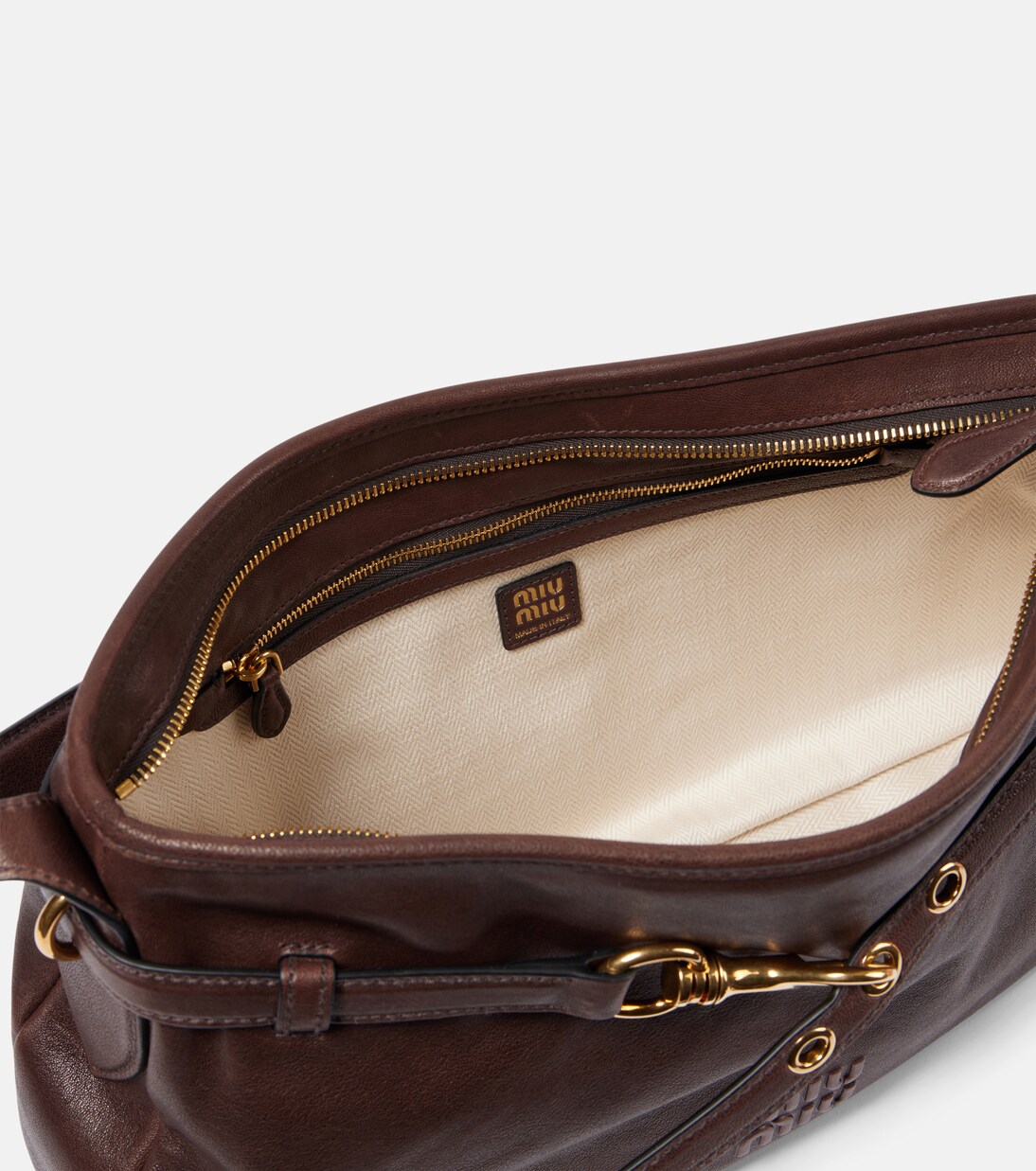 Borsa a spalla Aventure Medium in pelle | Miu Miu