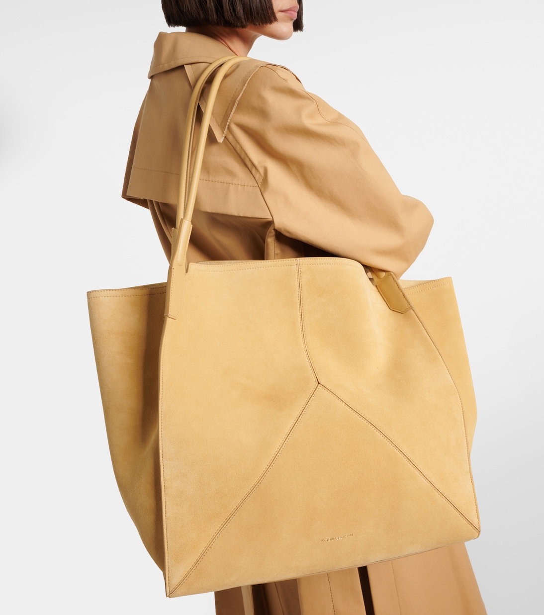 Shopper aus Veloursleder  | Victoria Beckham