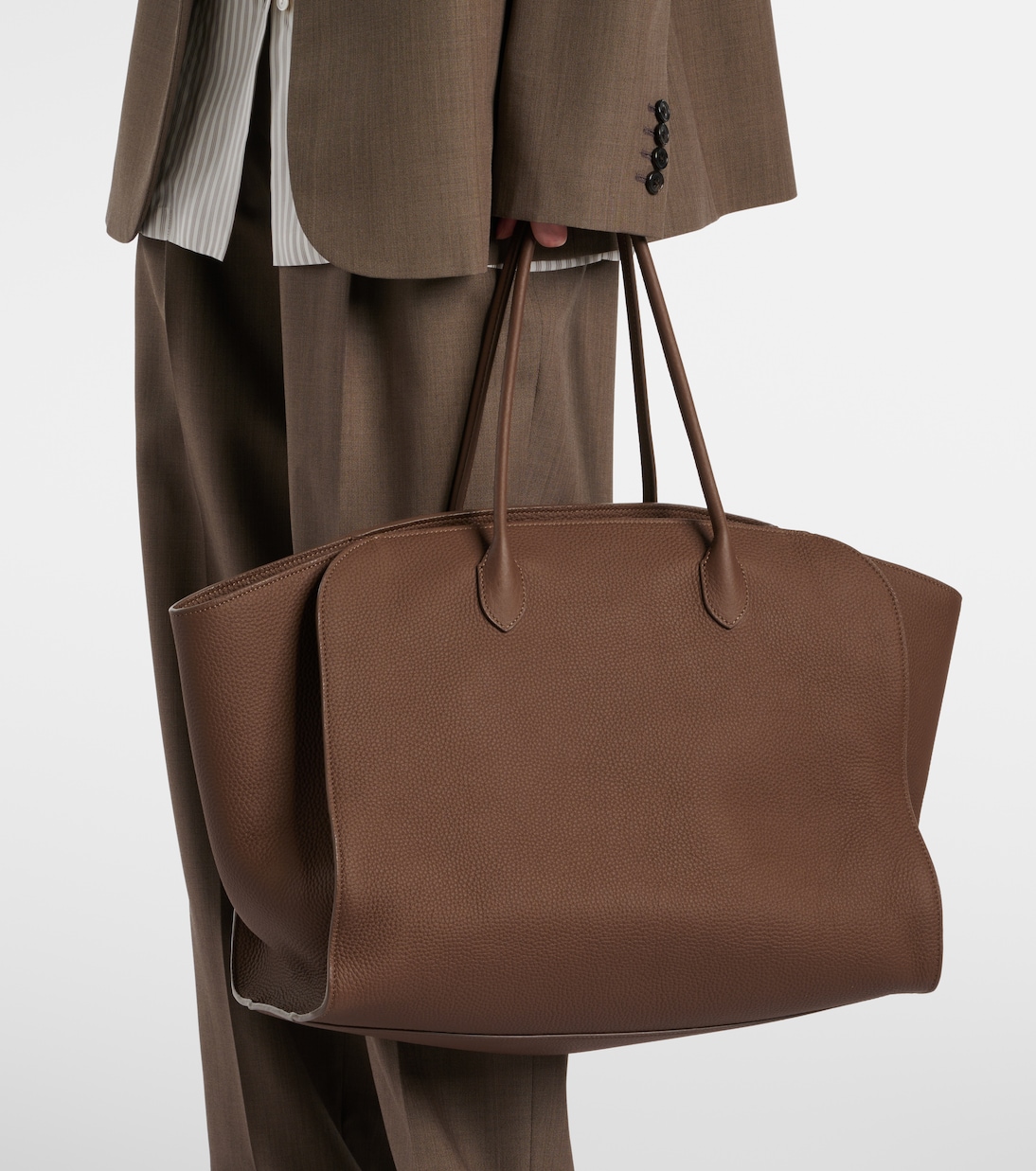 Marlo 17 leather tote bag | The Row