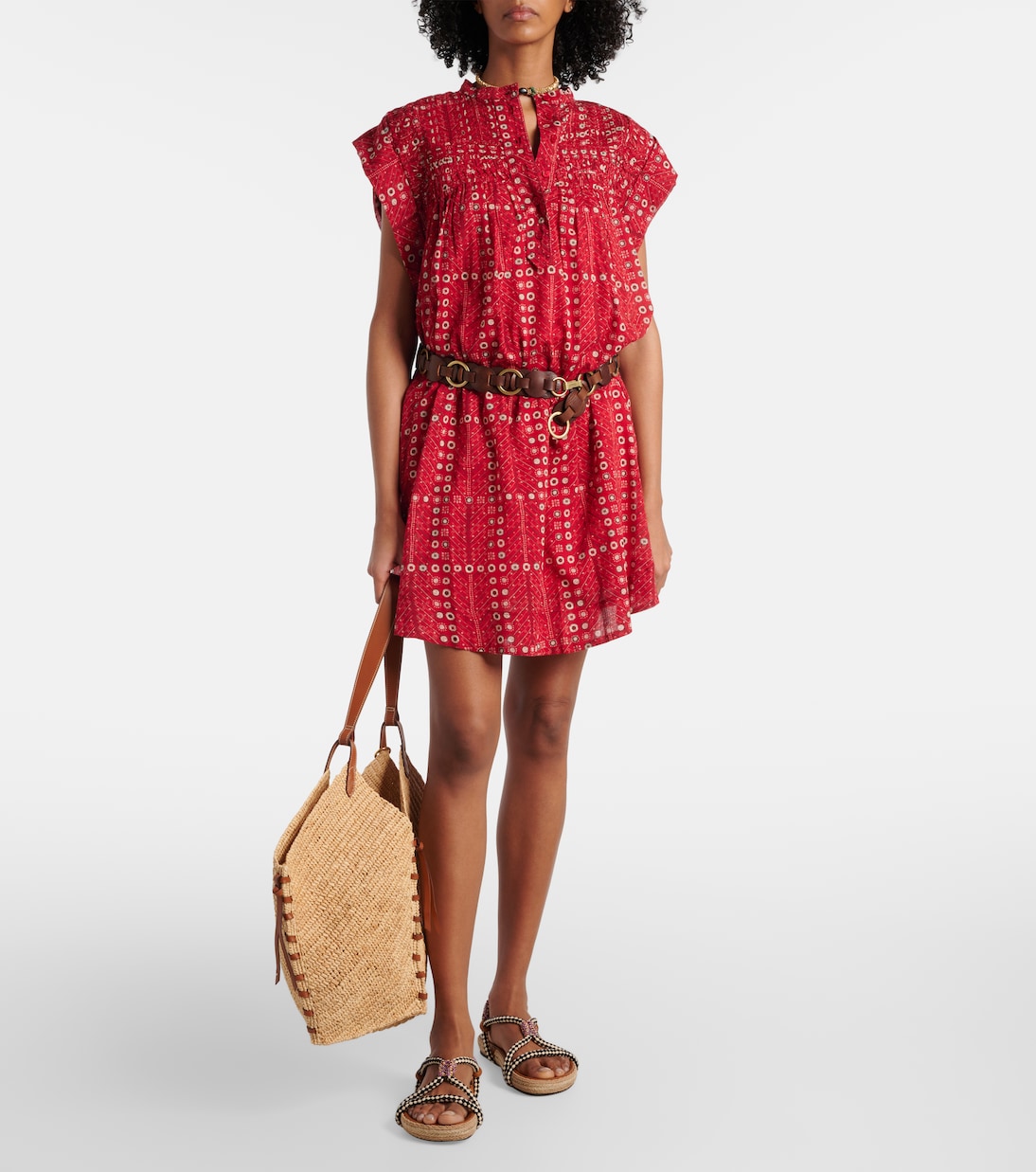 Robe Leazali imprimée en coton | Marant Etoile