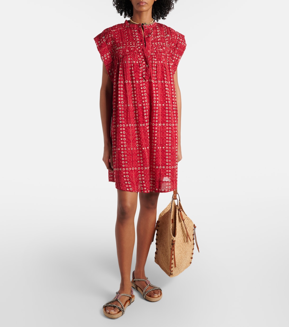 Robe Leazali imprimée en coton | Marant Etoile
