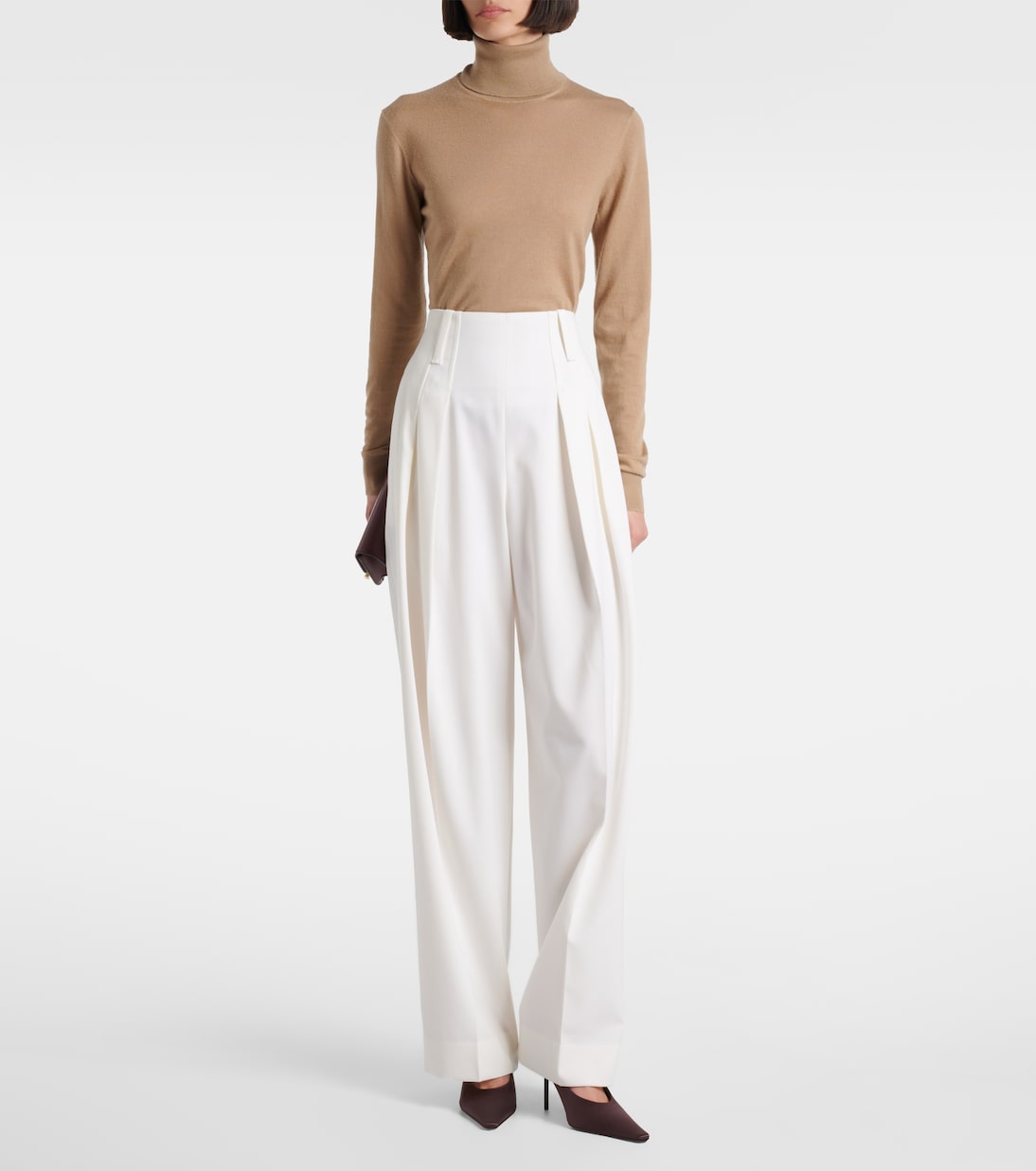 Weite Hose aus einem Wollgemisch | Victoria Beckham