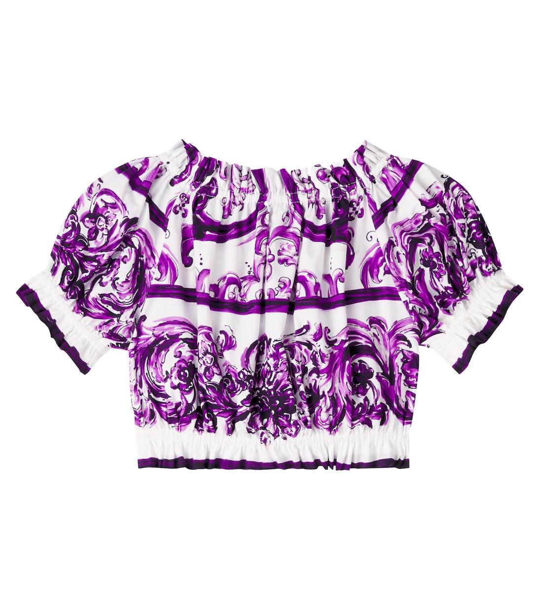 Top Majolica in popeline di cotone  | Dolce&Gabbana Kids