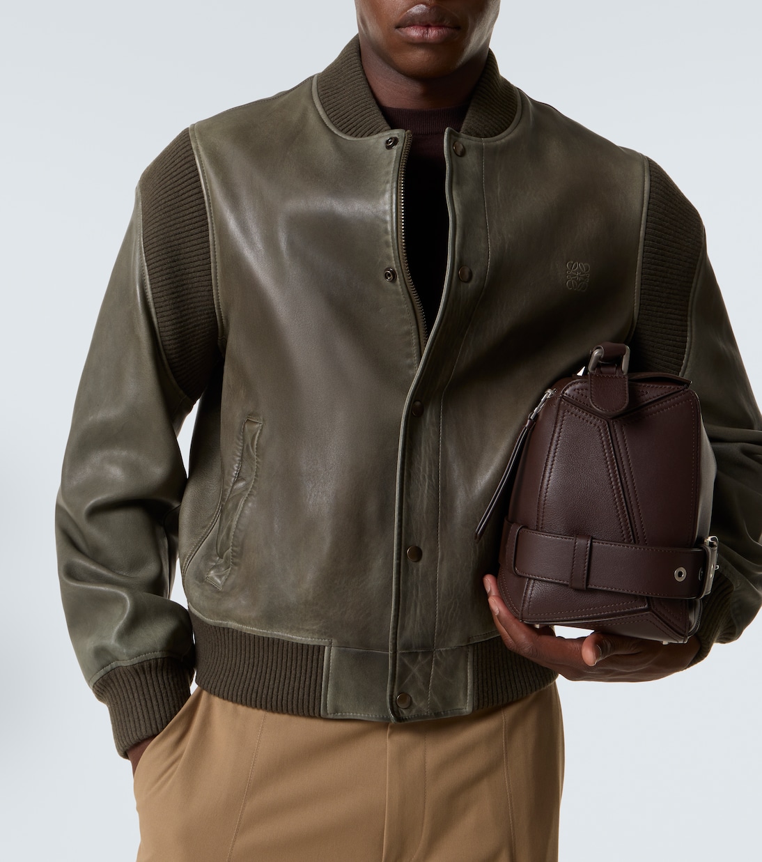 Leather bomber jacket | Loewe