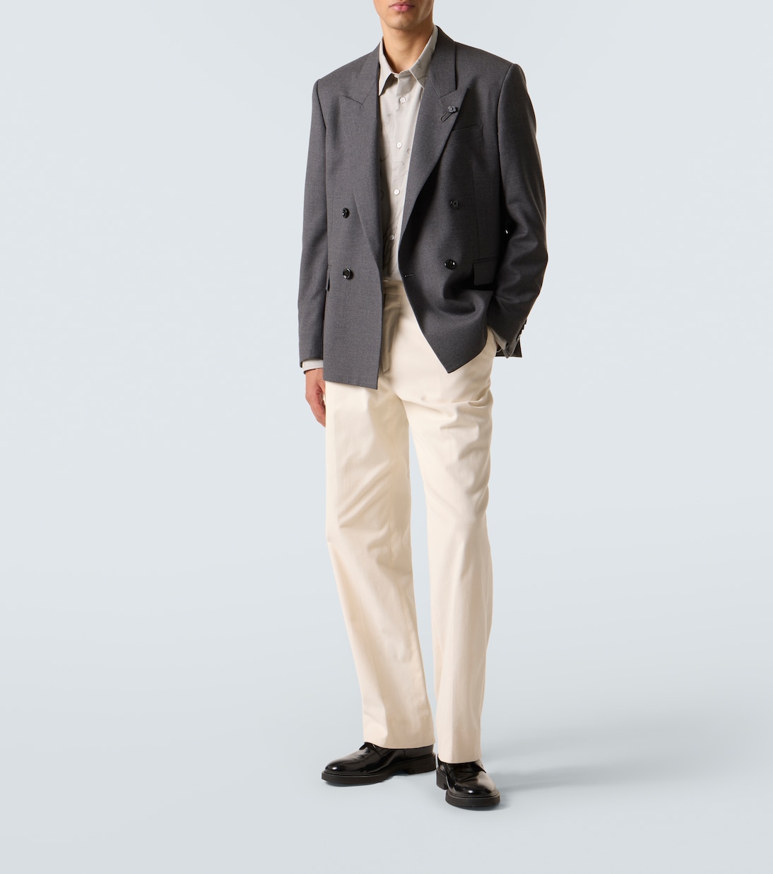 Camisa de algodón, lana y seda estampada | Berluti