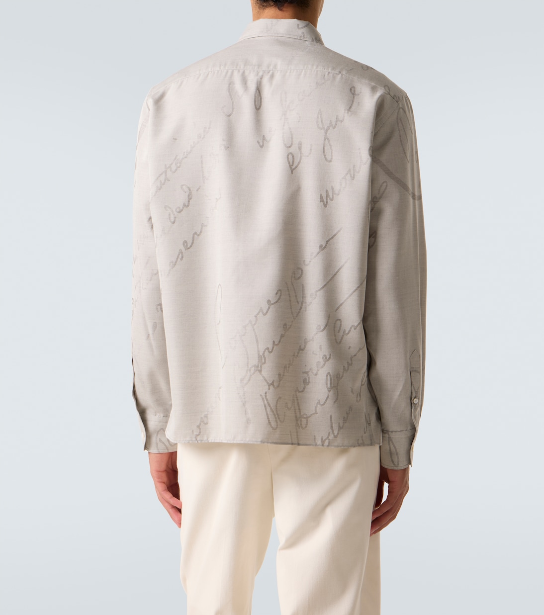 Camisa de algodón, lana y seda estampada | Berluti