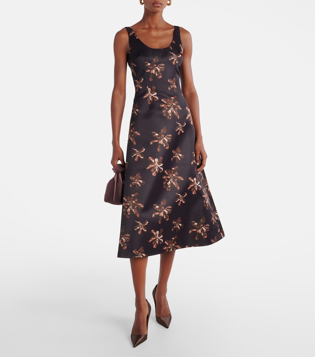 Tippi floral genzianella midi dress | Emilia Wickstead