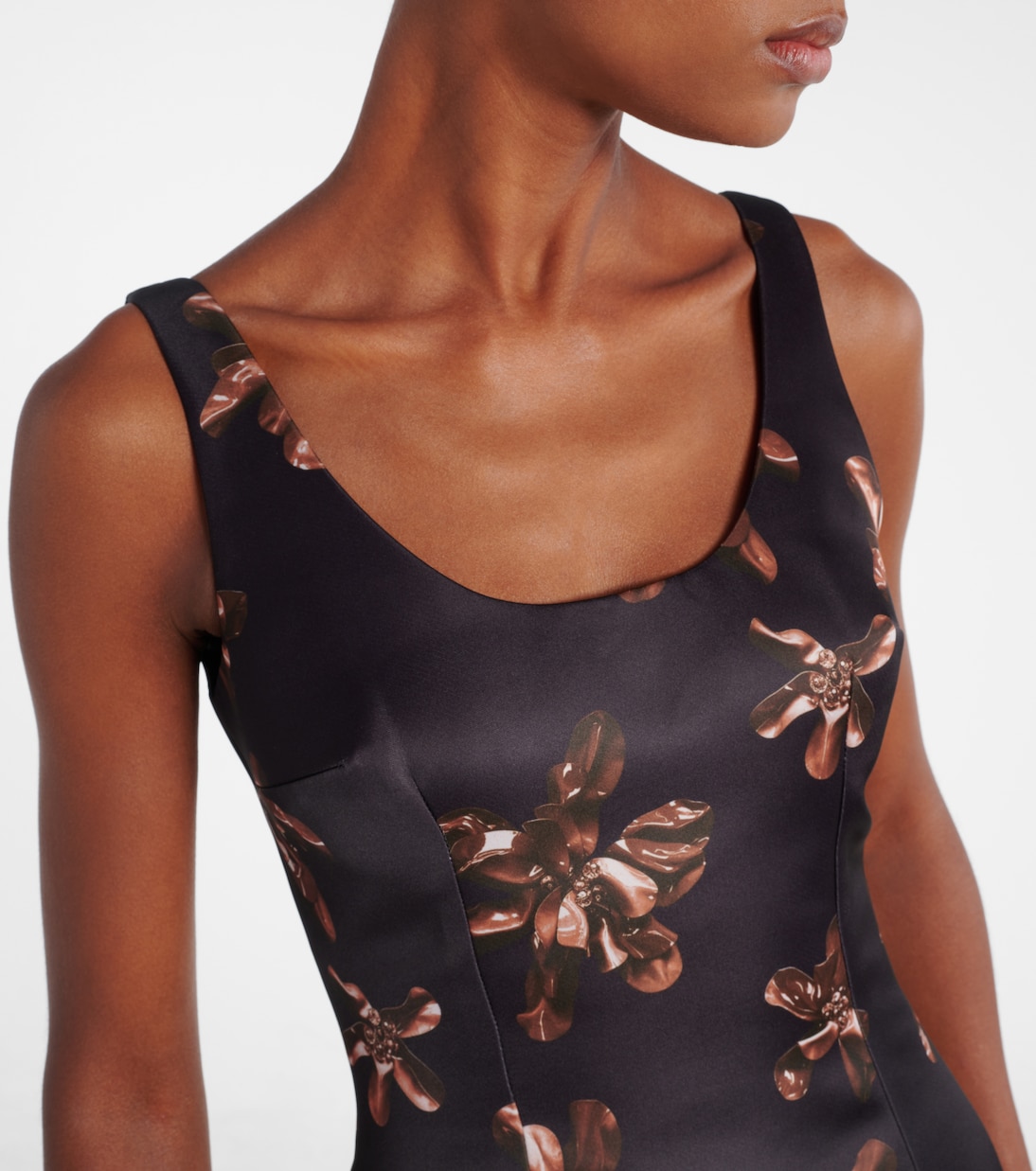 Tippi floral genzianella midi dress | Emilia Wickstead