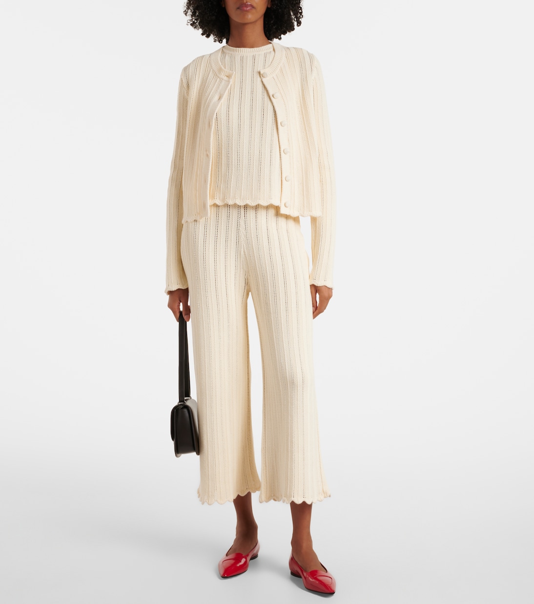 Cárdigan Mariette de pointelle de algodón | Altuzarra