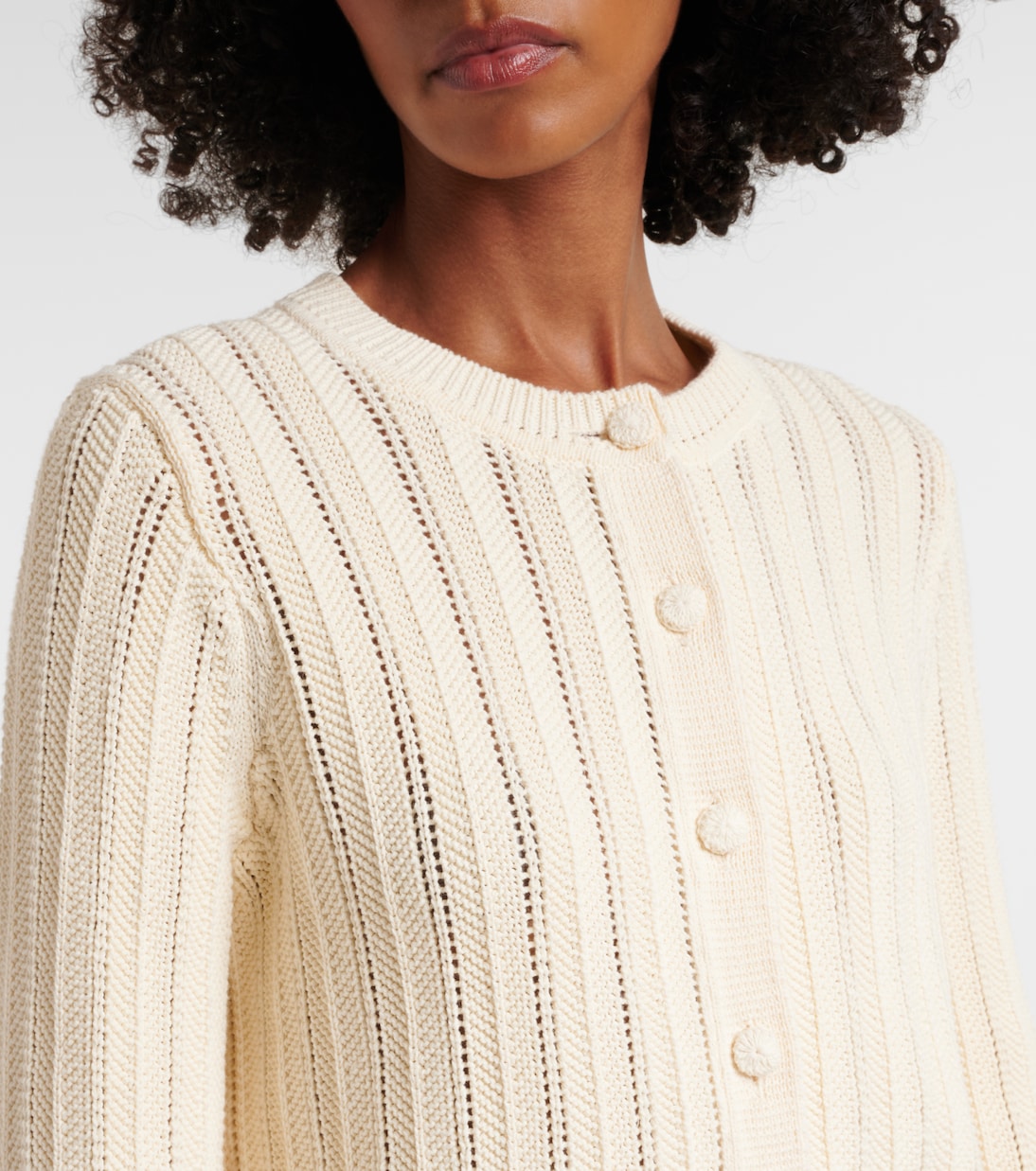 Cárdigan Mariette de pointelle de algodón | Altuzarra