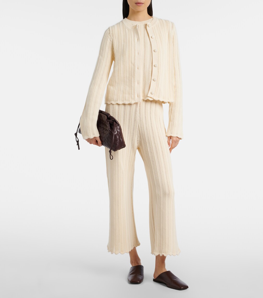 Cárdigan Mariette de pointelle de algodón | Altuzarra