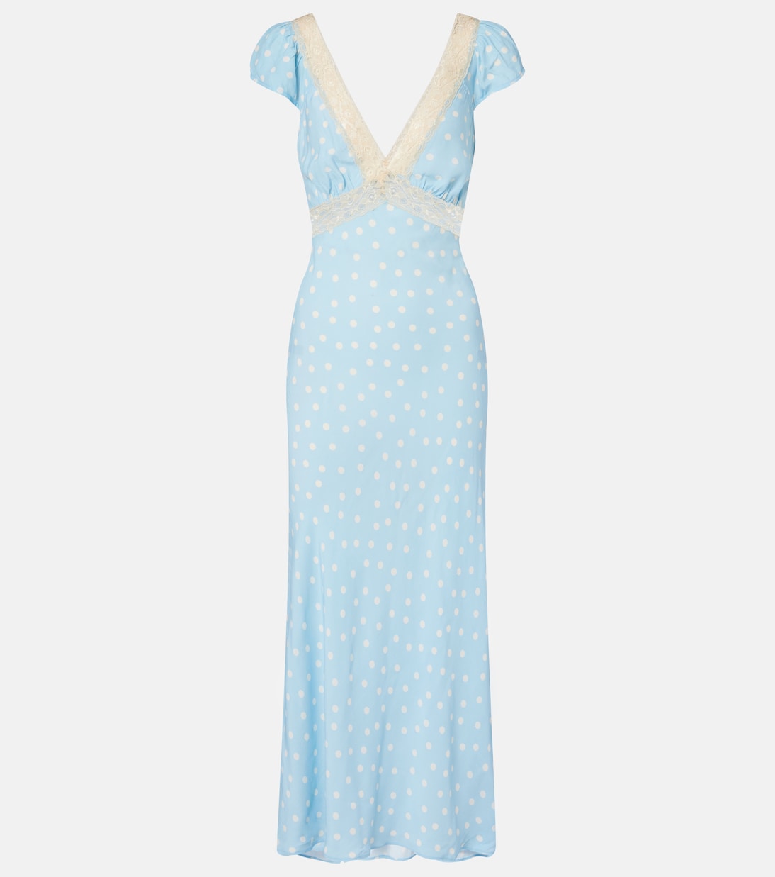 Iggy lace-trimmed polka-dot midi dress | Rixo