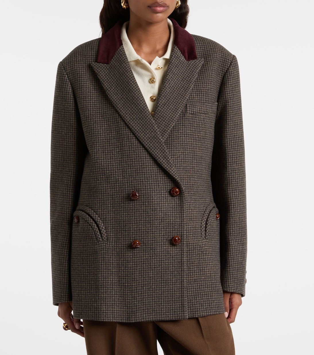Nightbreak double-breasted wool-blend blazer | Blazé Milano