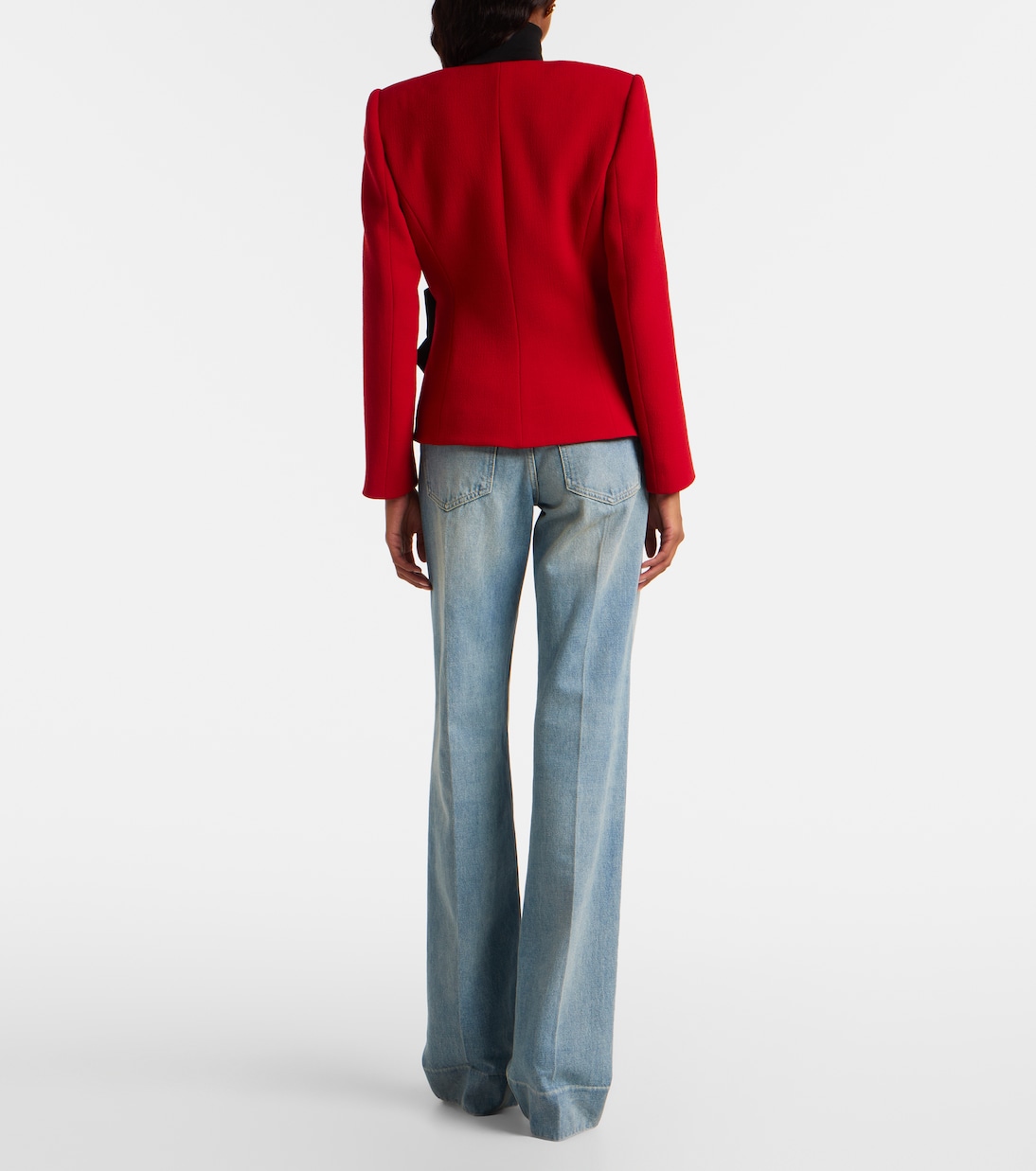 Bow-detail virgin wool jacket | Valentino