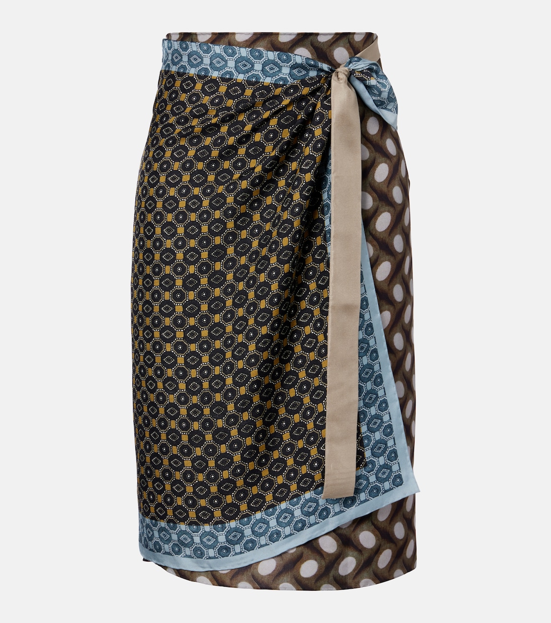 Printed silk wrap skirt | Dries Van Noten