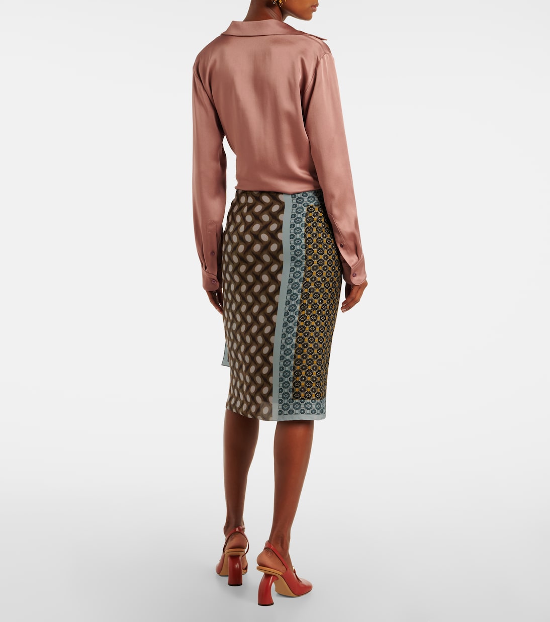 Printed silk wrap skirt | Dries Van Noten