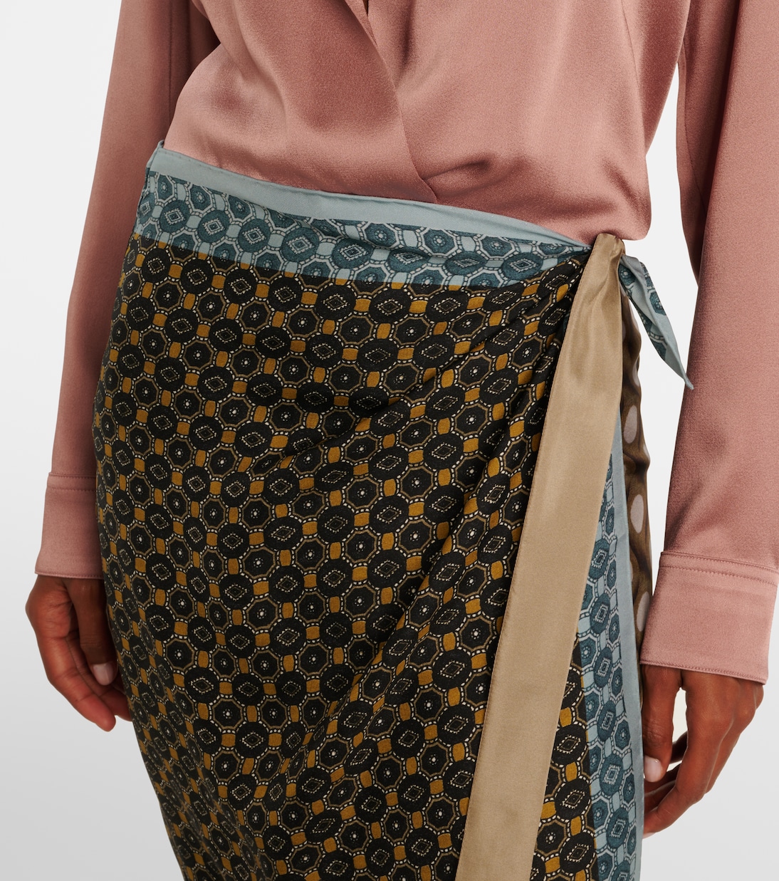 Printed silk wrap skirt | Dries Van Noten