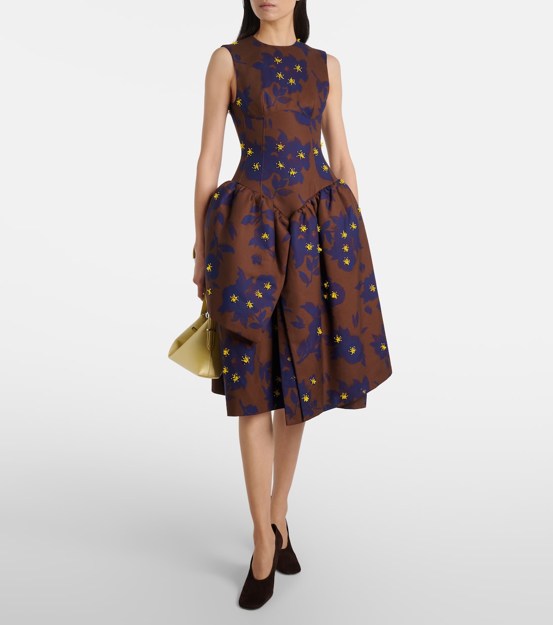 Bedrucktes Midikleid aus Baumwolle | Shushu/Tong