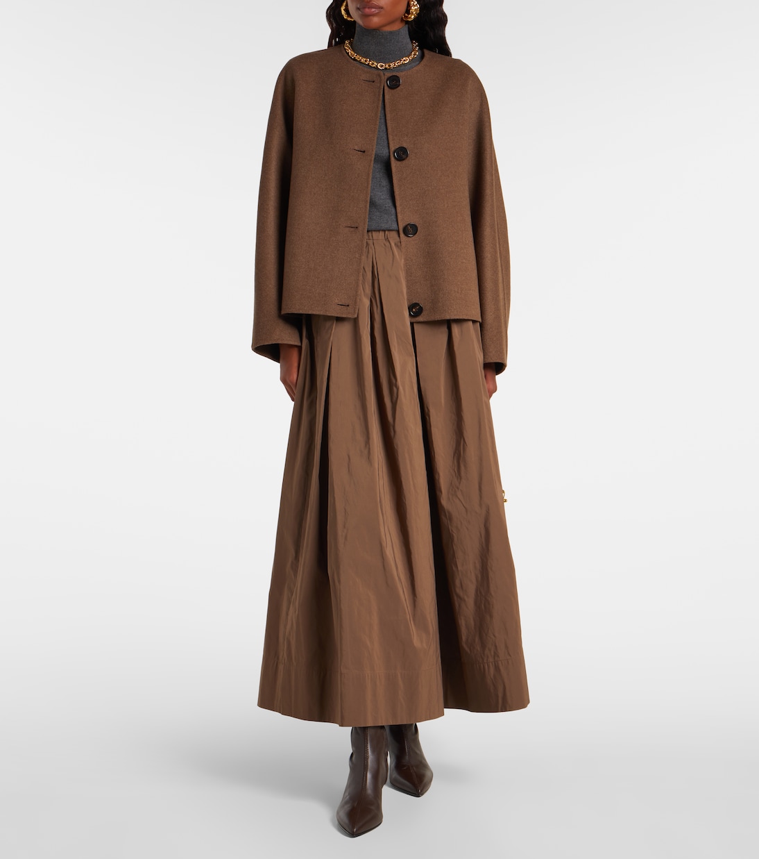 Aloe cotton-blend maxi skirt | 'S Max Mara