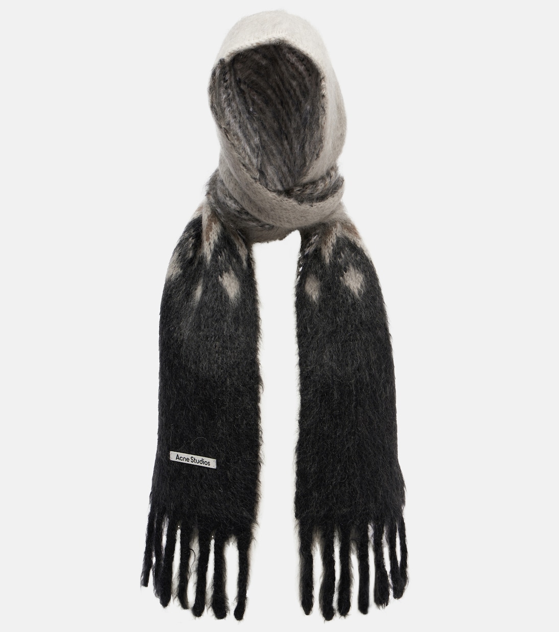 Kooder hooded mohair and wool-blend scarf | Acne Studios
