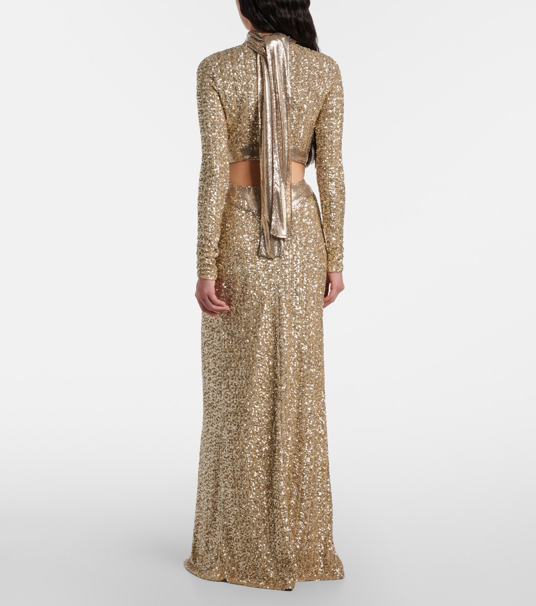 Sequined gathered gown | Rabanne