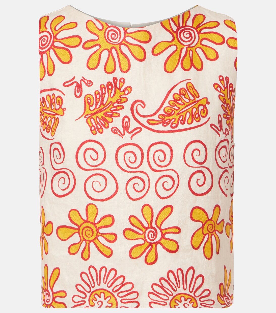 Avelino printed linen top | Cala de la Cruz