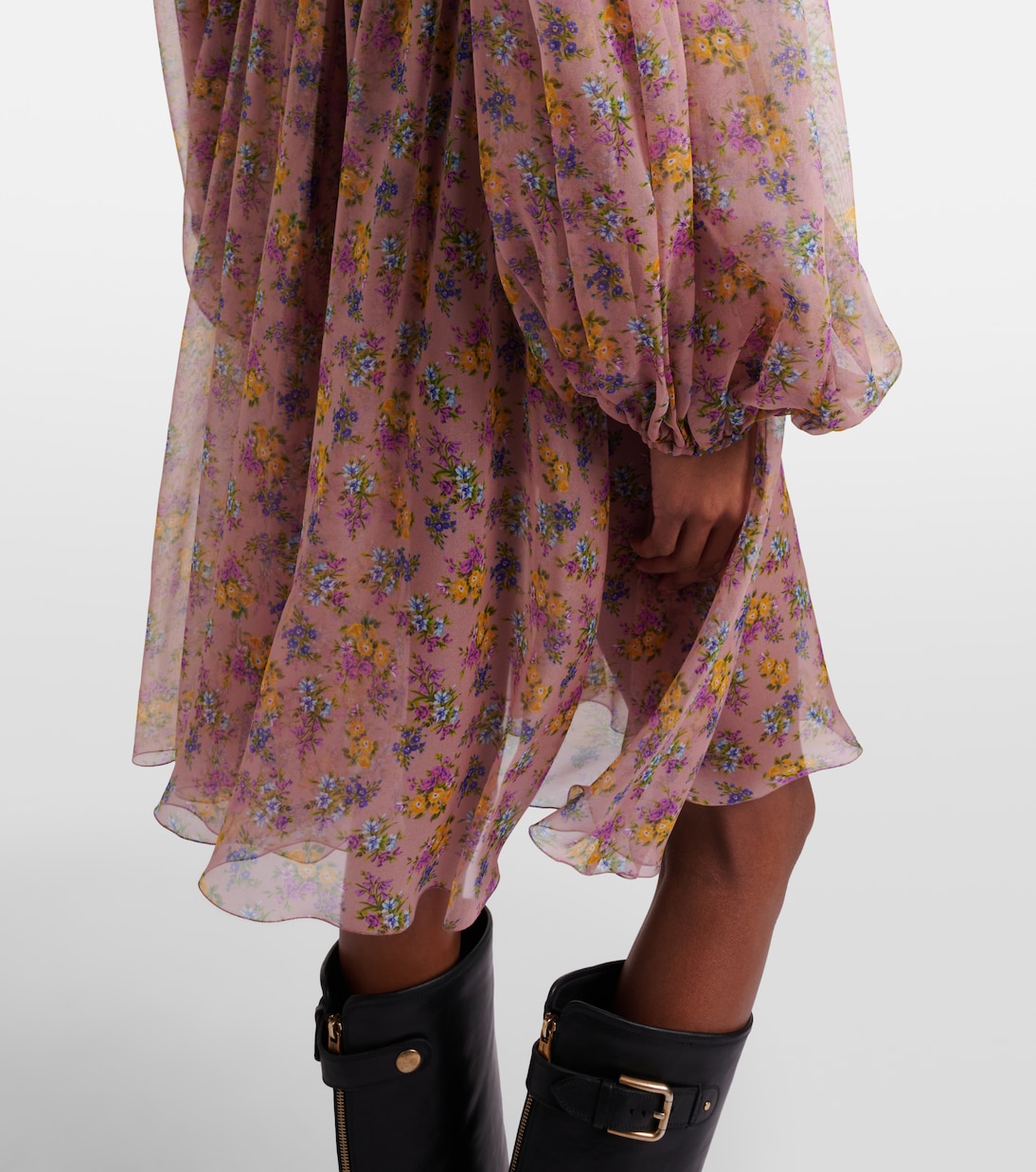 Robe en mousseline de soie et coton | Dolce&Gabbana