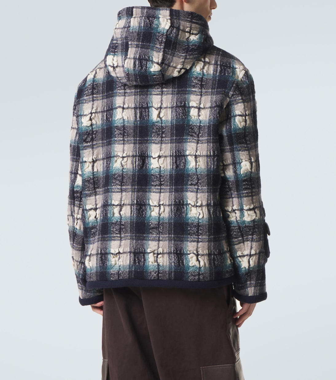 Plaid wool and linen jacket | Loewe