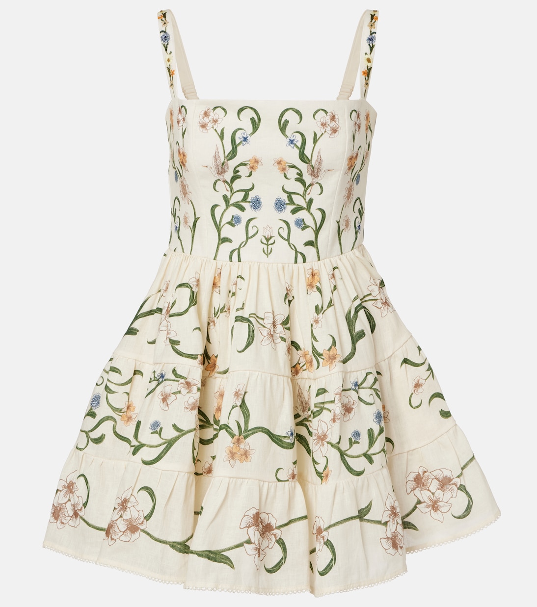 Robe Lima Laguna en lin à fleurs | Agua by Agua Bendita