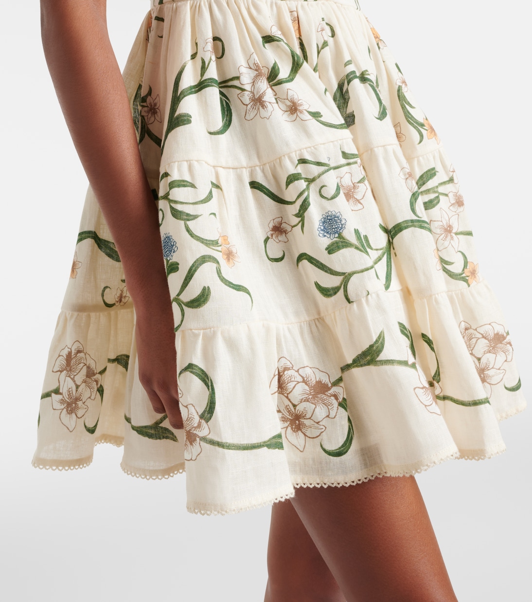 Robe Lima Laguna en lin à fleurs | Agua by Agua Bendita