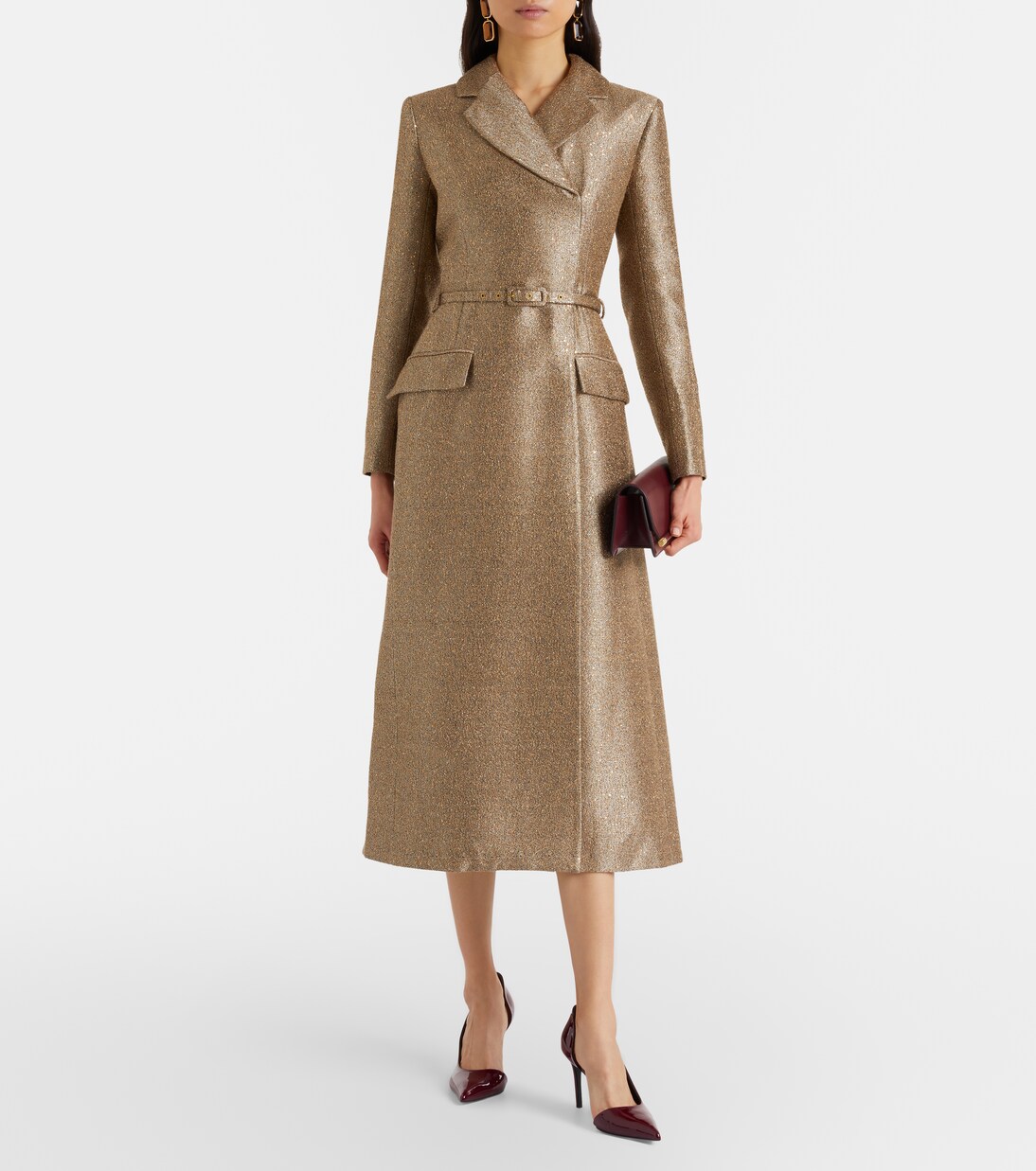 Kalonice belted sequined tweed maxi dress | Emilia Wickstead