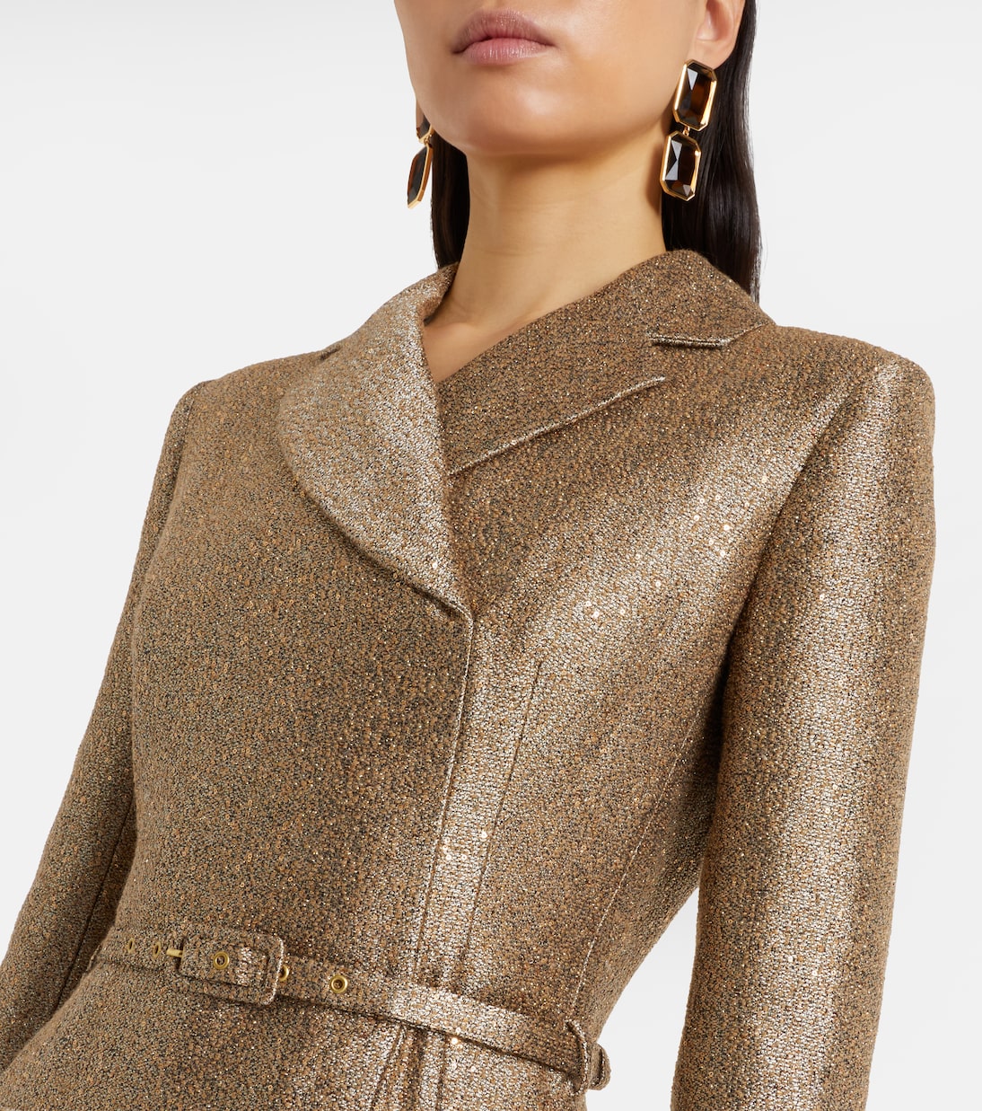 Kalonice belted sequined tweed maxi dress | Emilia Wickstead