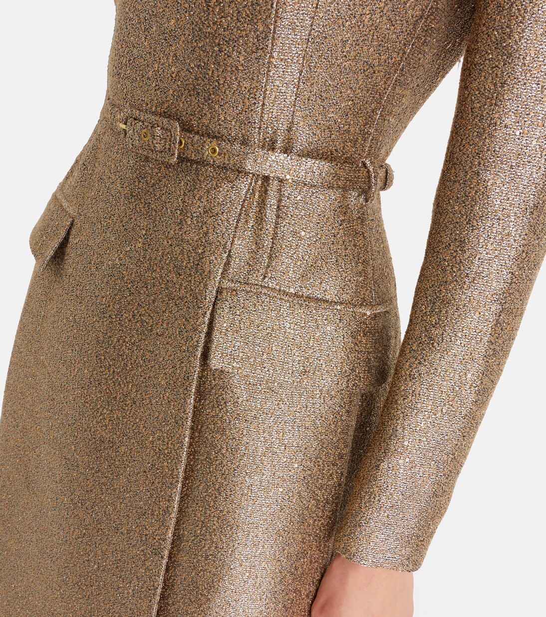 Kalonice belted sequined tweed maxi dress | Emilia Wickstead