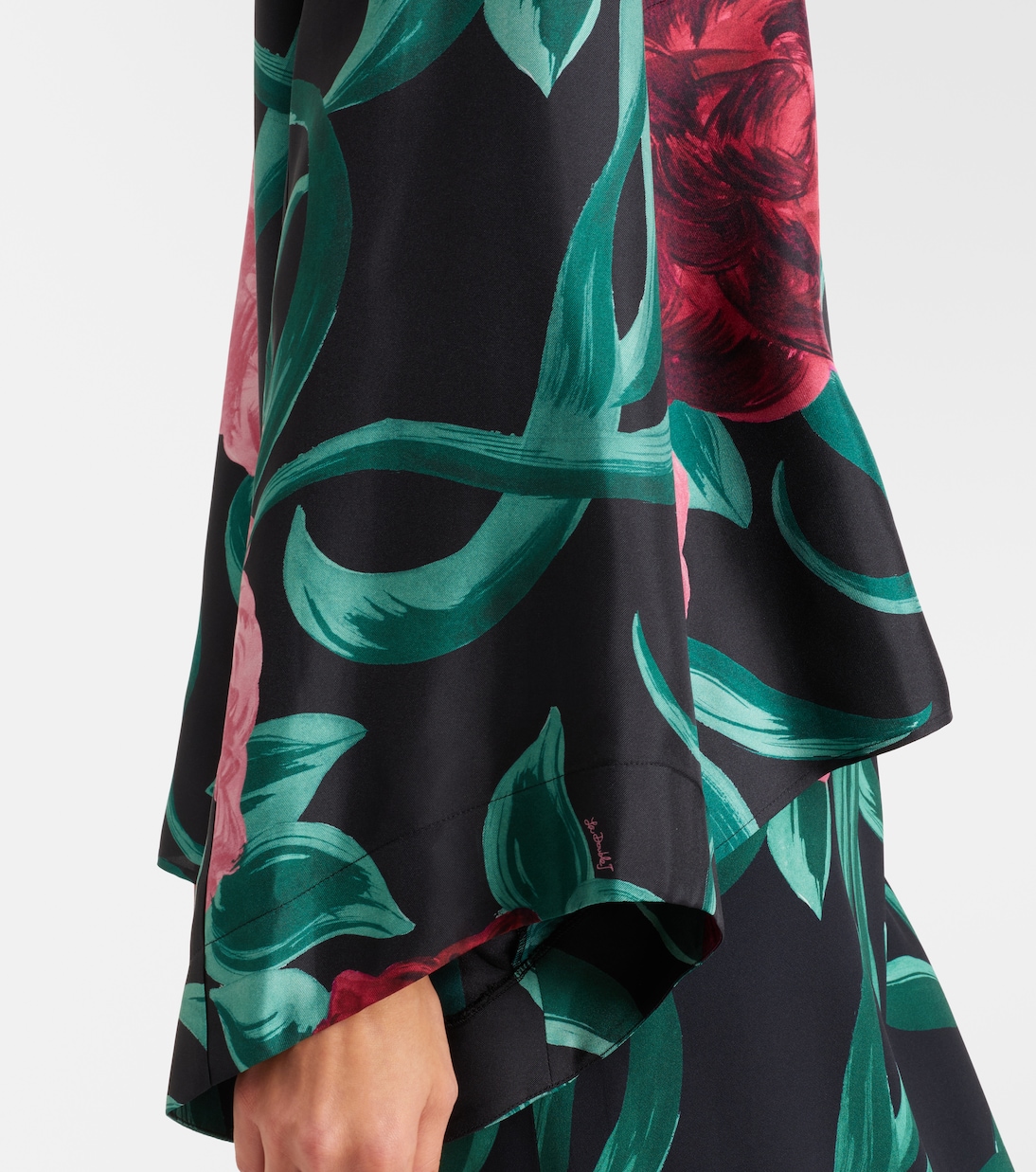 Bedrucktes Top Make An Exit aus Seiden-Twill | La DoubleJ