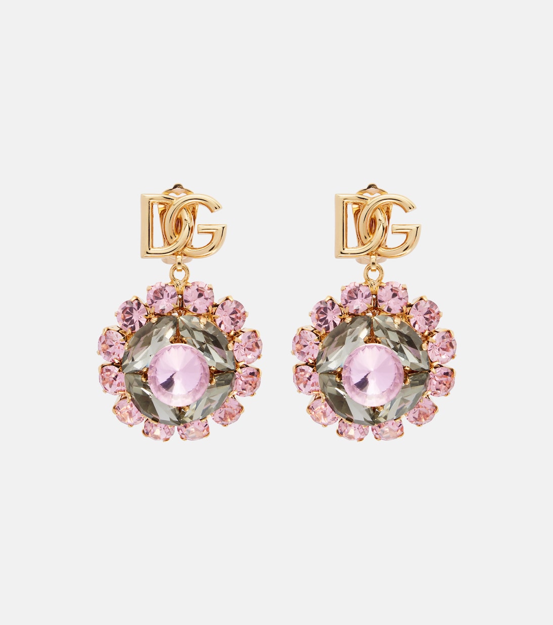 Re-Edition DG embellished clip-on earrings | Dolce&Gabbana