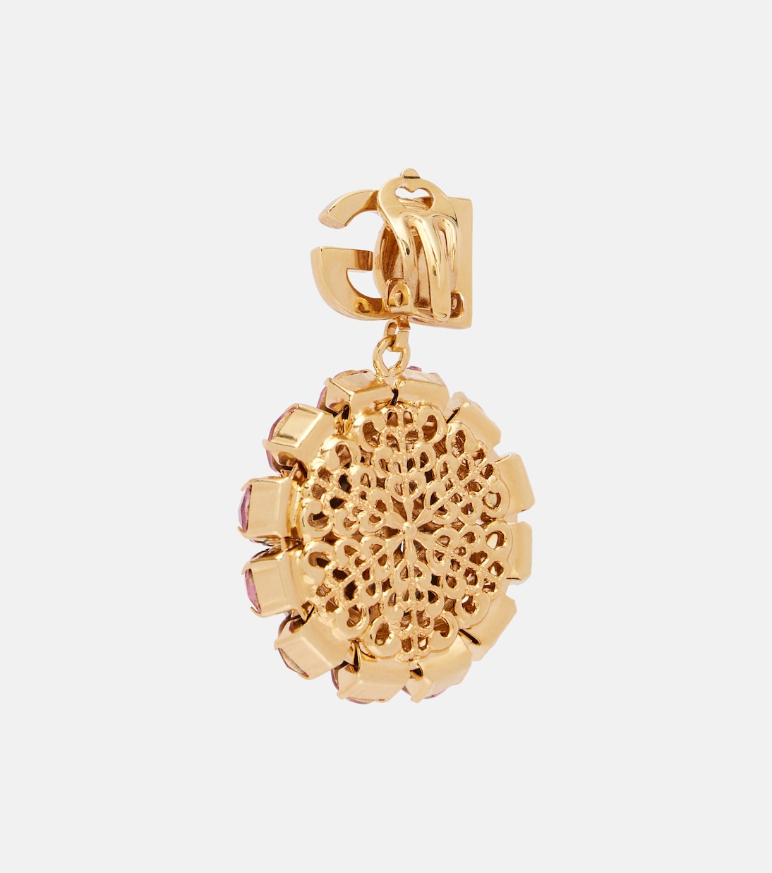 Re-Edition DG embellished clip-on earrings | Dolce&Gabbana