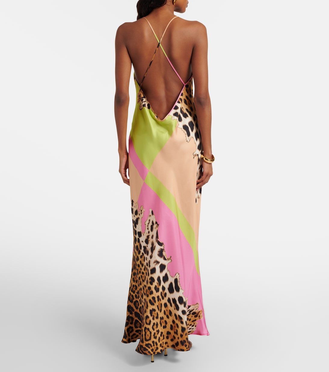 Printed silk slip dress | Roberto Cavalli
