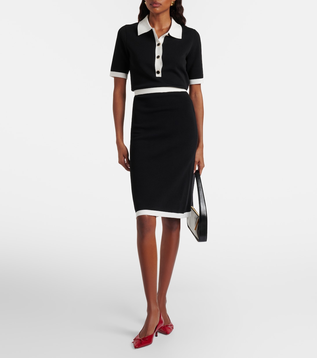 Ribbed-knit polo shirt | Nina Ricci