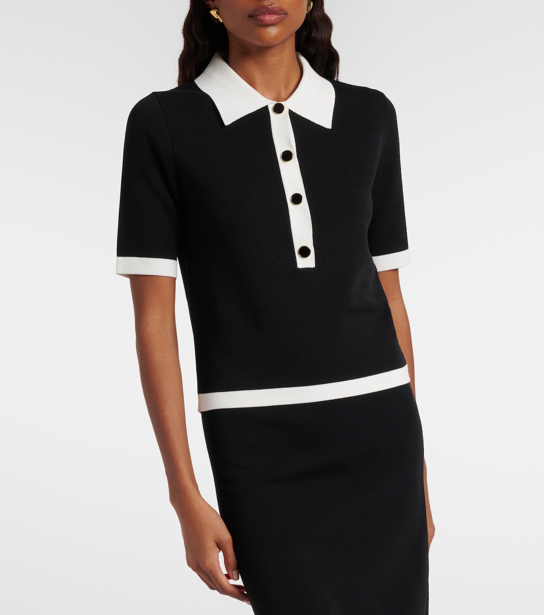 Ribbed-knit polo shirt | Nina Ricci