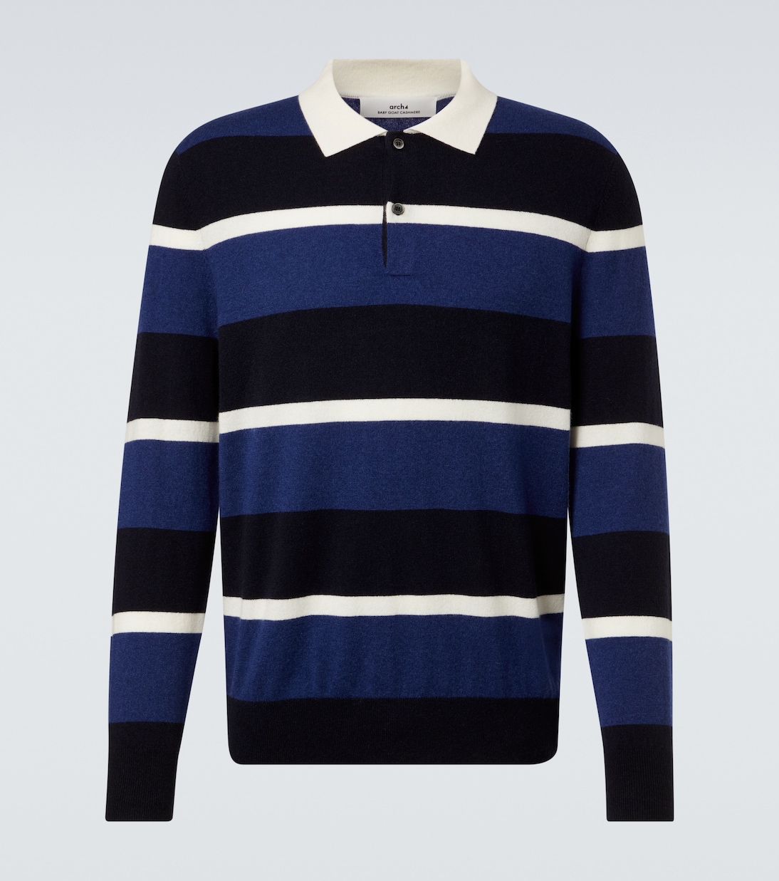 Striped cashmere polo sweater | Arch4