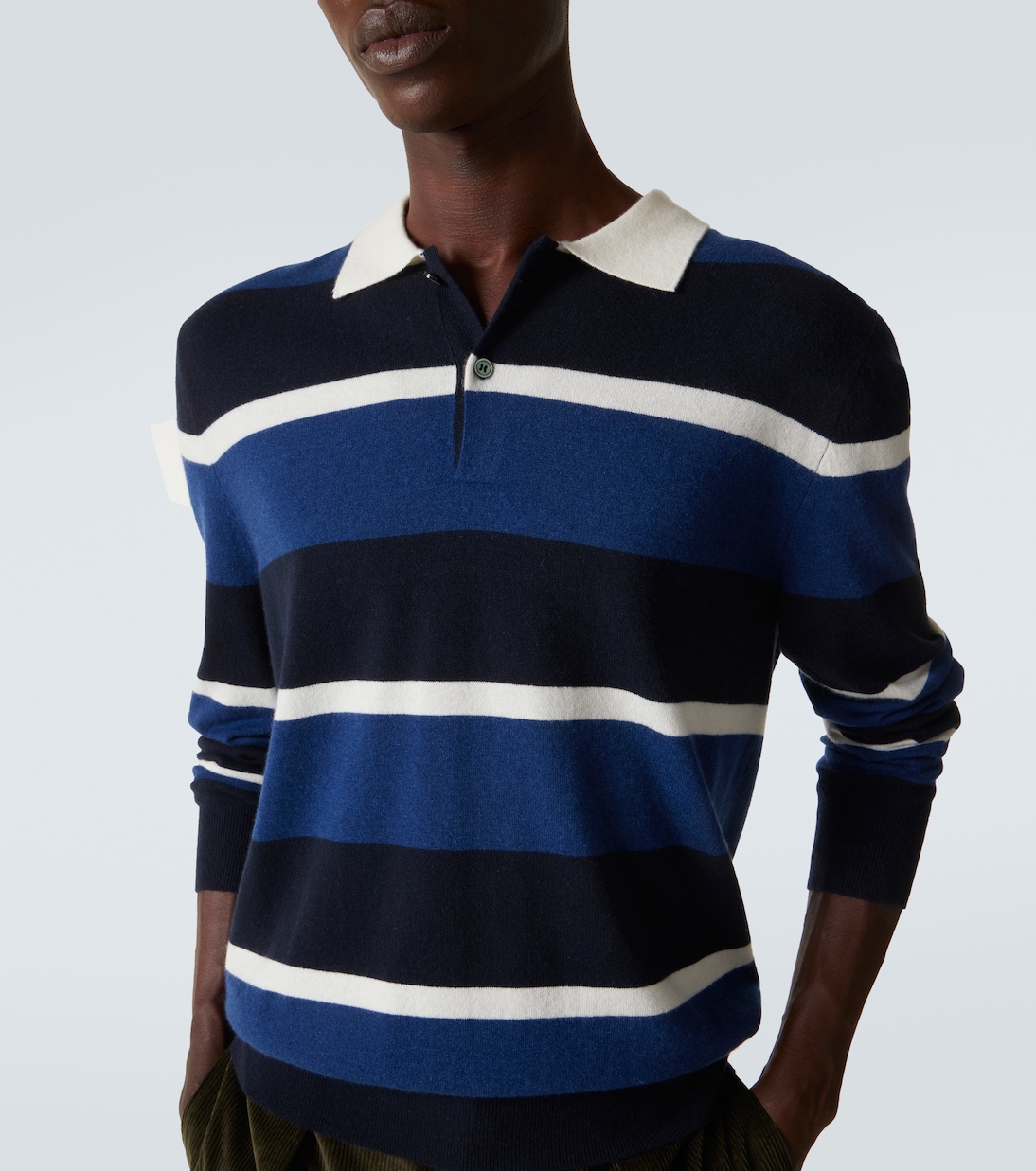 Striped cashmere polo sweater | Arch4