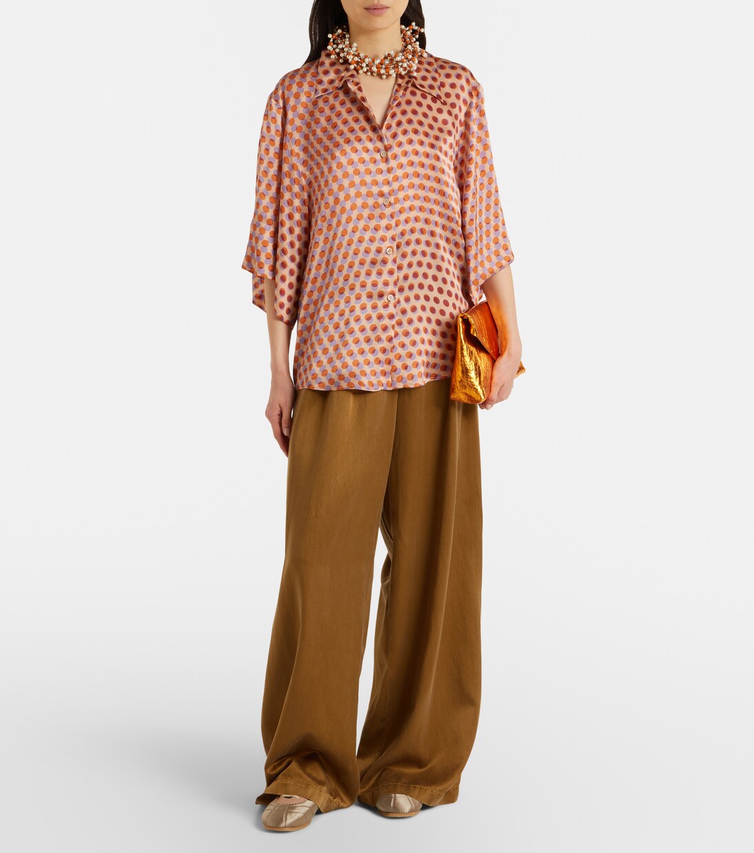 Polka-dot silk shirt | Dries Van Noten